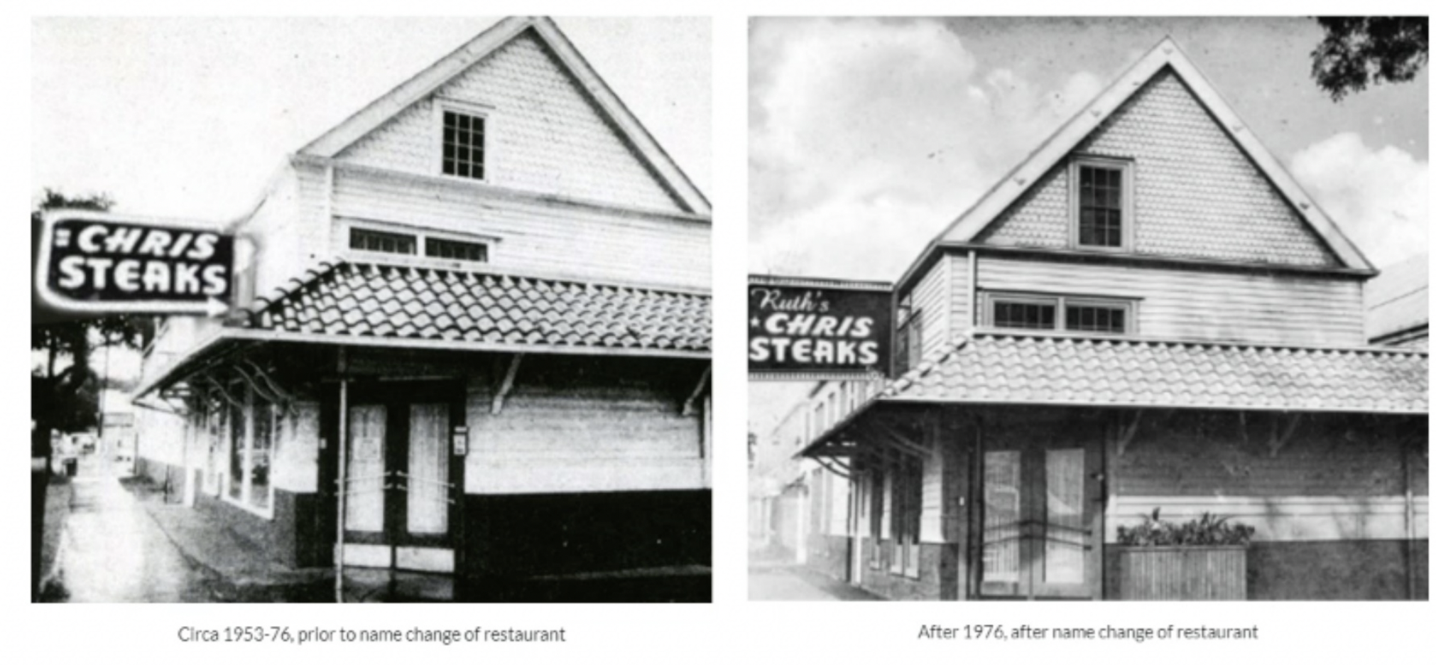 Ruth's Chris Steak House in 1960s and 1970s